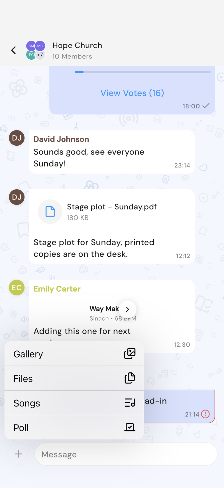 Photos picker on mobile with three photos selected, each numbered in pick order