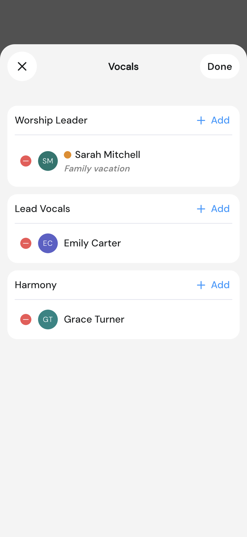 Position list in edit mode, remove buttons showing on each row