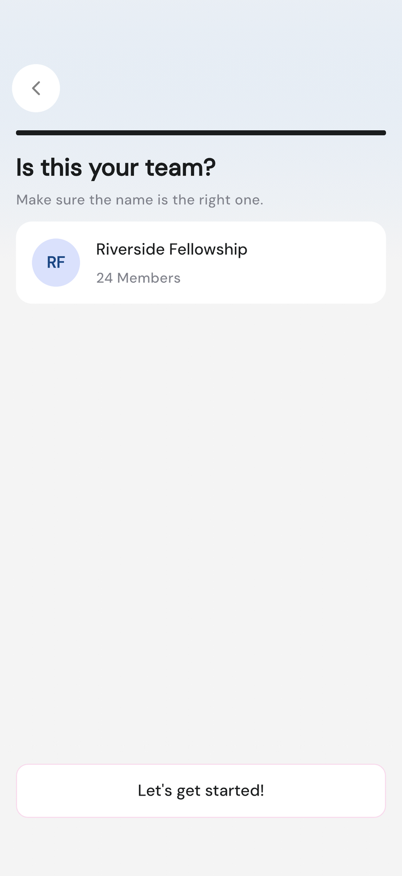 Invite code screen with a code typed in